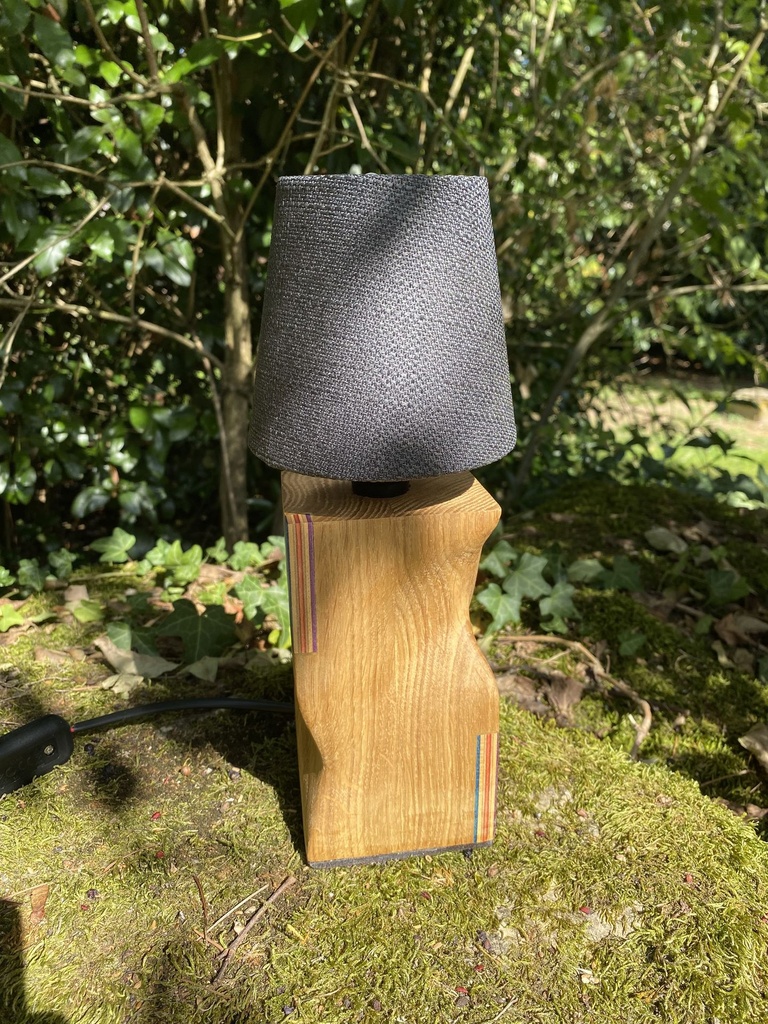 Lampe abat-jour gris